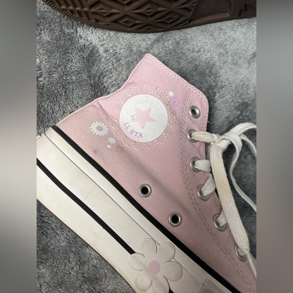 Converse Chuck Taylor All Star‎ Lift Floral High-Top Sneaker - Stardust Lilac - Picture 5 of 8
